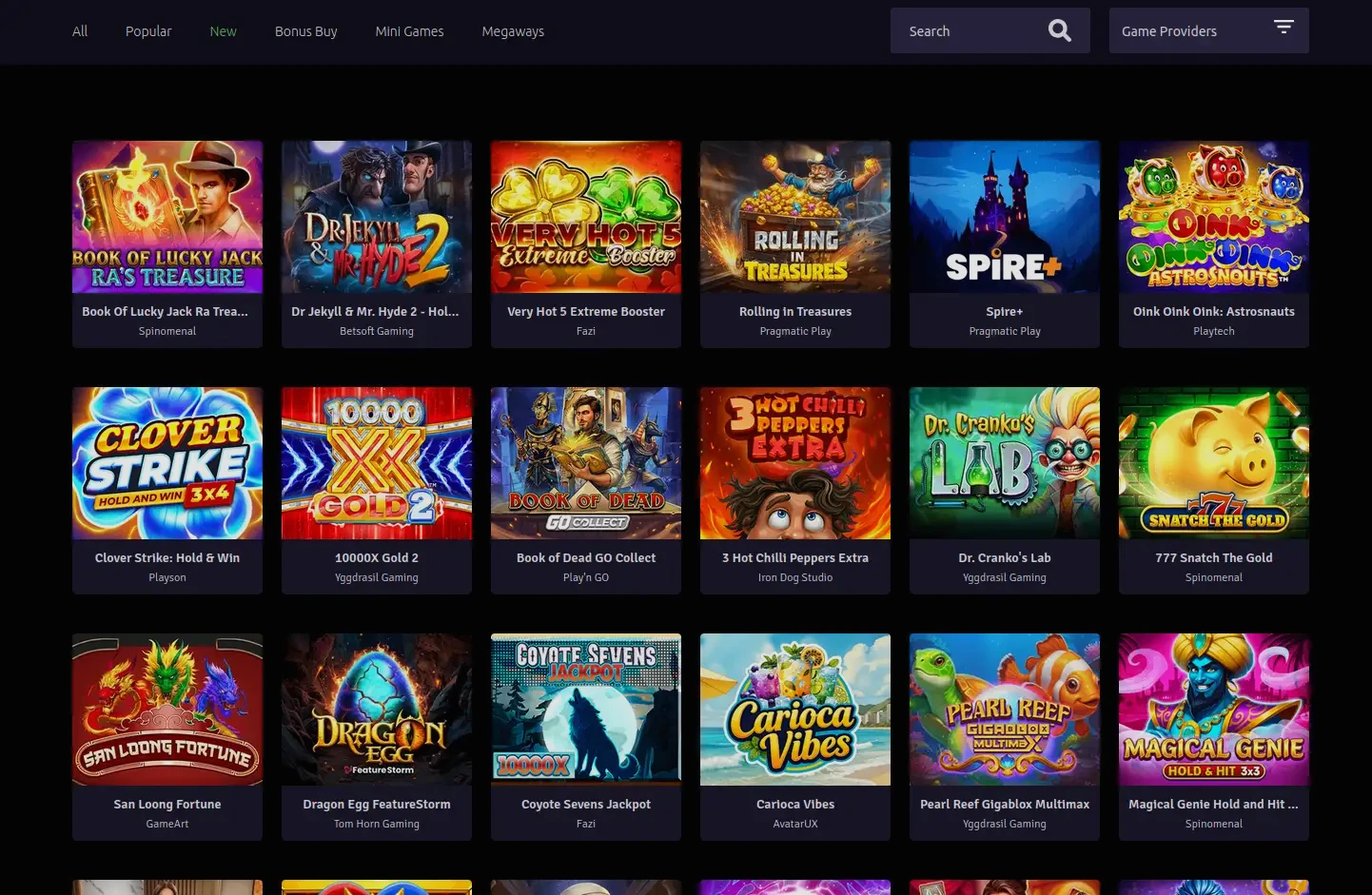 Winspirit casino giochi online e slot disponibili